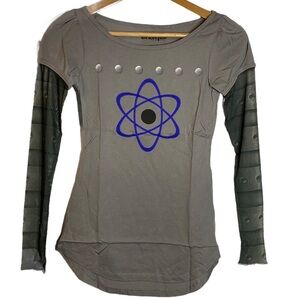 Homestuck Jade Harley Atom Puff Print Sheer Sleeves Thumbholes Small